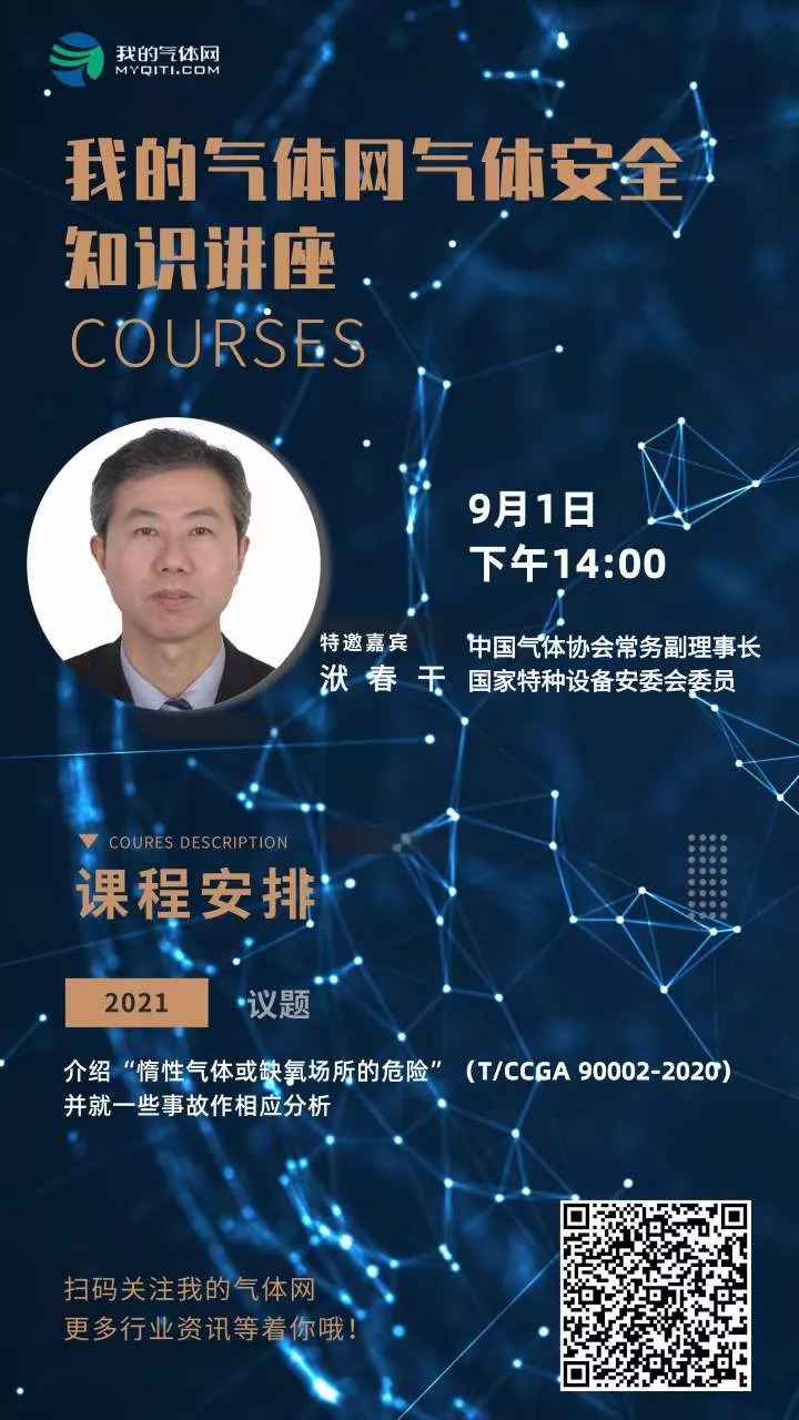 9月1日下午2点：洑春干~中国气体协会常务副理事长为大家解读惰性气体或缺氧场所的危险(图1)